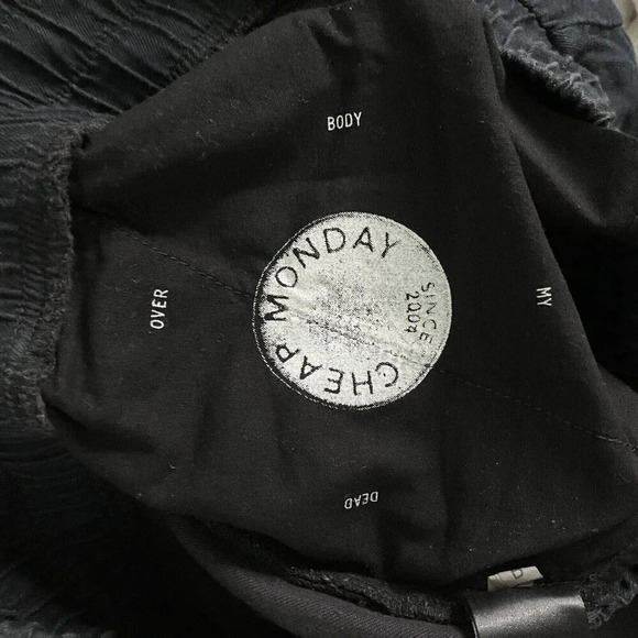 Cheap Monday Flow Crop  Jaded Black Pants Pull On Small - Picture 5 of 8